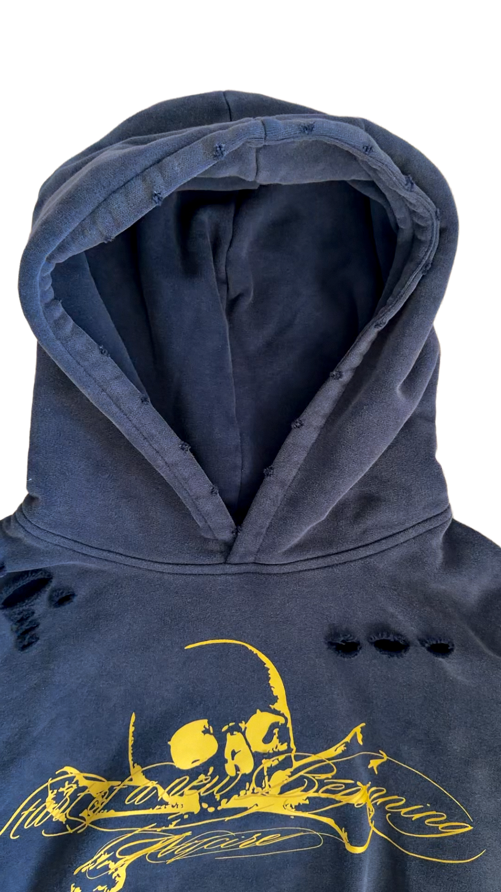 MIDNIGHT NAVY SKULL HOODIE
