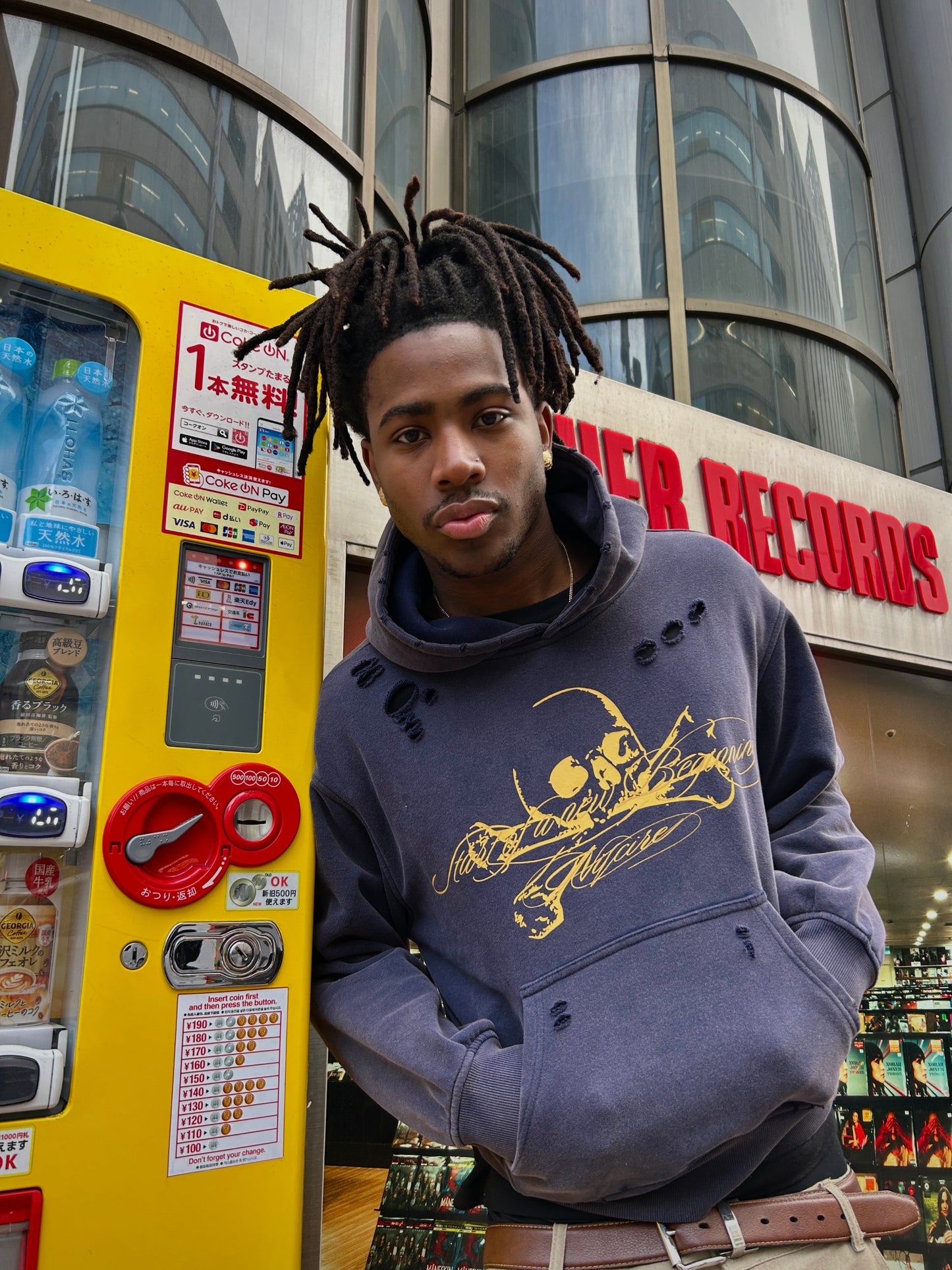 MIDNIGHT NAVY SKULL HOODIE