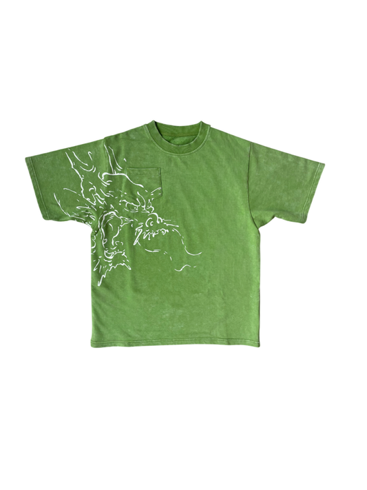 MATCHA DRAGON FACE SHIRT