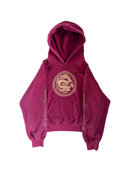 MAROON DRAGON HOODIE