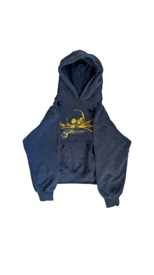 MIDNIGHT NAVY SKULL HOODIE
